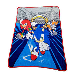 Sonic the Hedgehog Knuckles & Tails Fleece Kids Throw Blanket 46 x 60